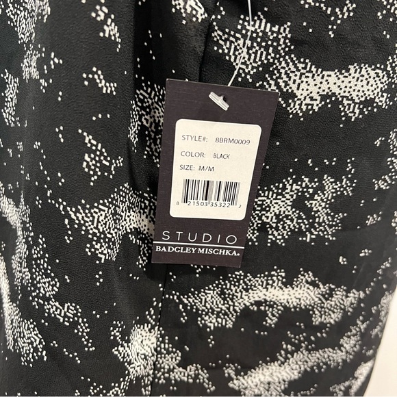 Studio By Badgley Mischka Black Sleeveless Blouse With White Spots - Reemoly - Picture 9 of 9